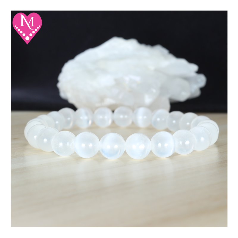 Selenite Crystals Bracelet  (S / 6in / 15.30cm)