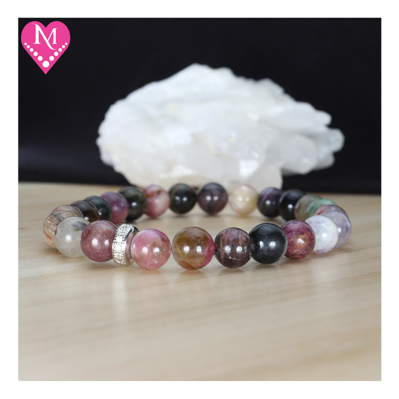 Mixed Color Tourmaline Bracelet (S / 6in / 15.30cm)
