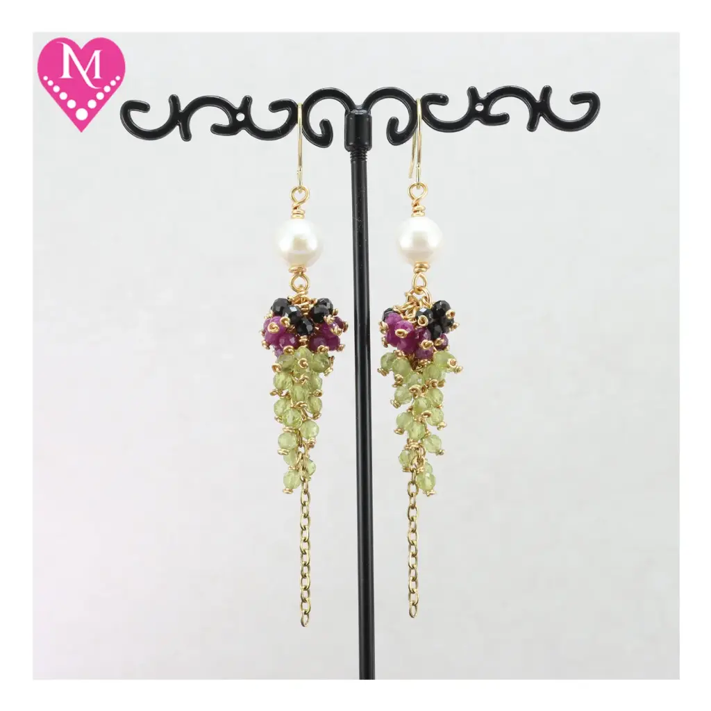 Peridot-Ruby-Black Spinel