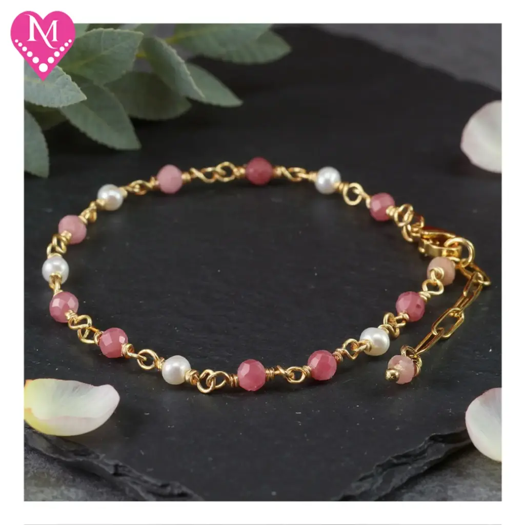 Rhodochrosite & Pearl