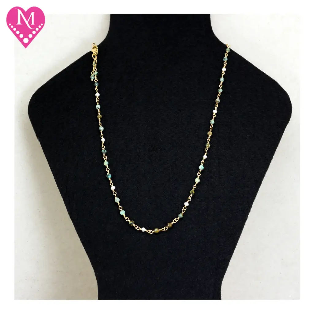 African Turquoise & Pearl